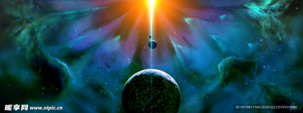 飞船   天空  星云  月球
