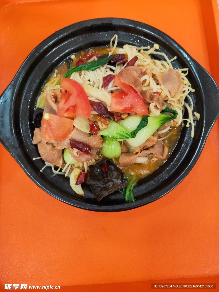 砂锅金针菇