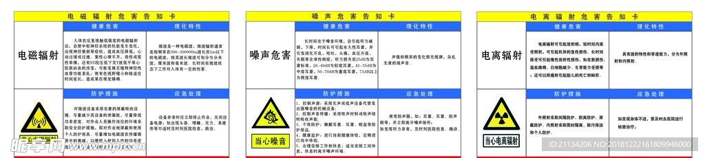 电磁辐射  电离辐射告知牌