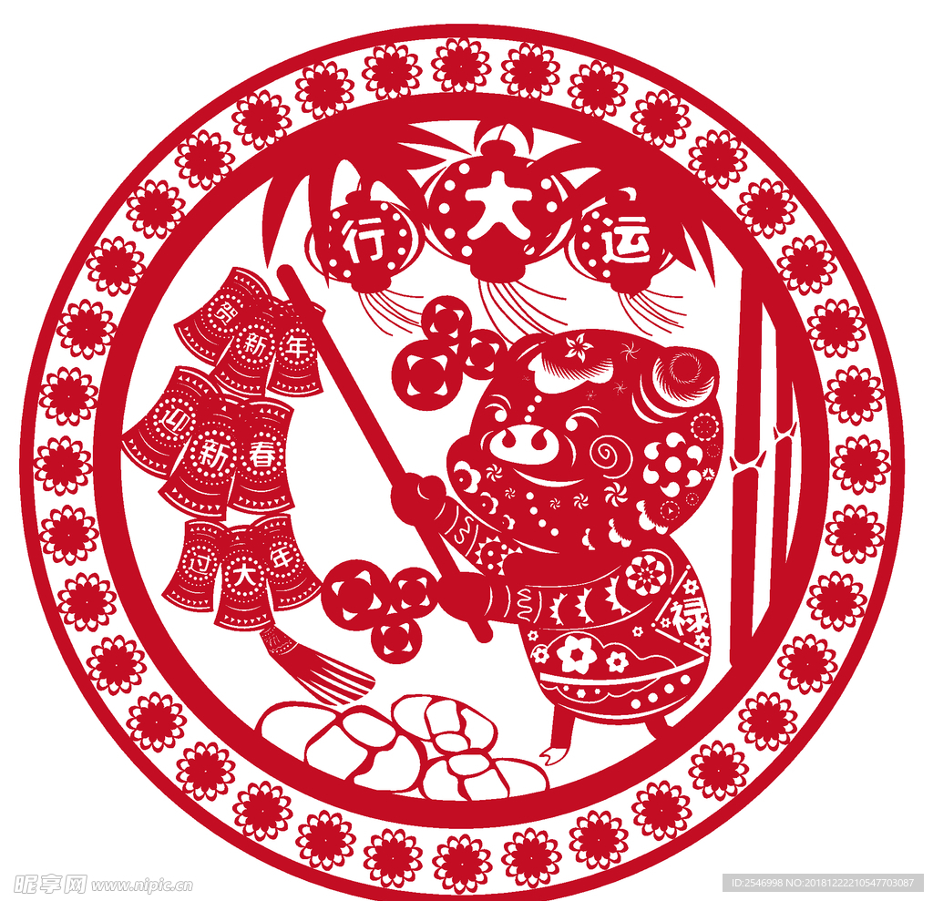 猪年剪纸