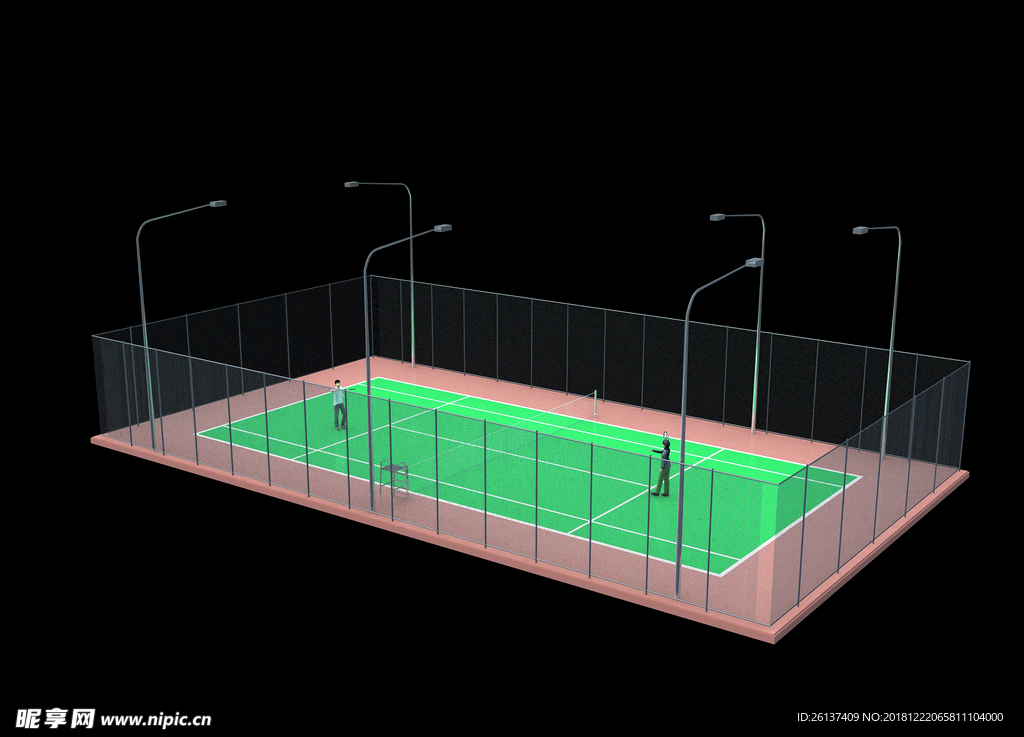 羽毛球场  网球场