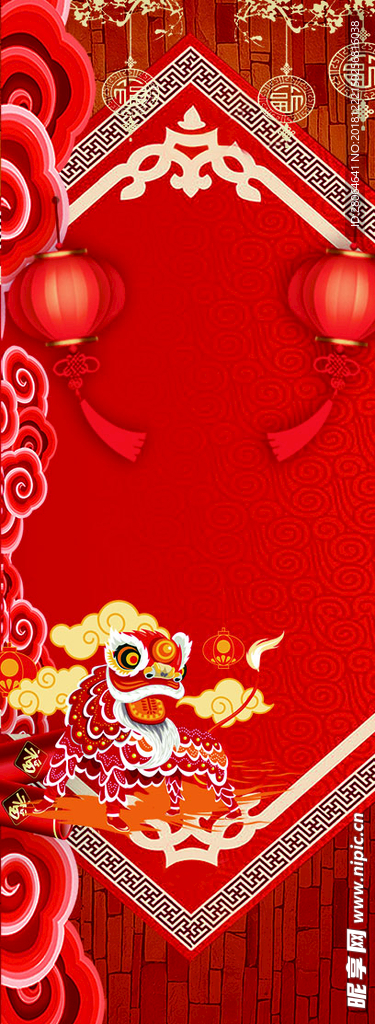 红色 中国风 背景 过年 喜庆