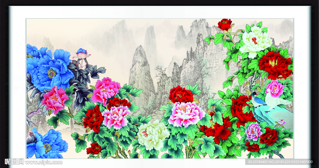 牡丹花 国画牡丹
