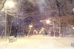夜晚雪景