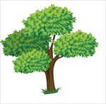 卡通树木树林