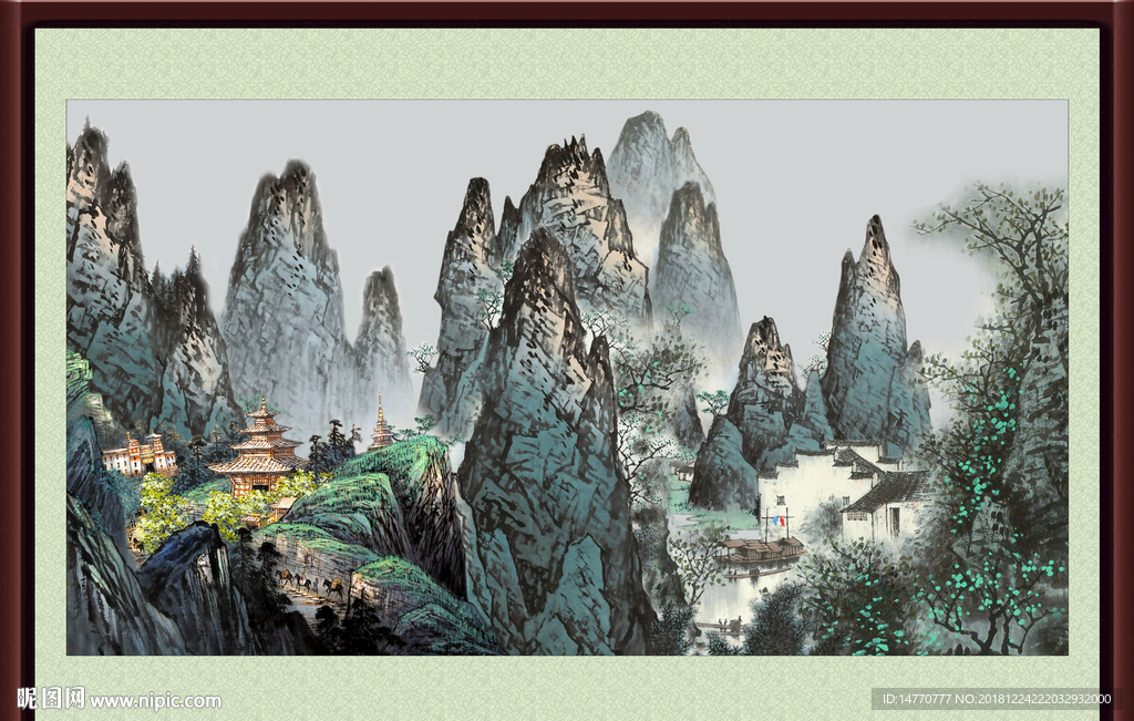 山水画 山水风景 巨幅山水画