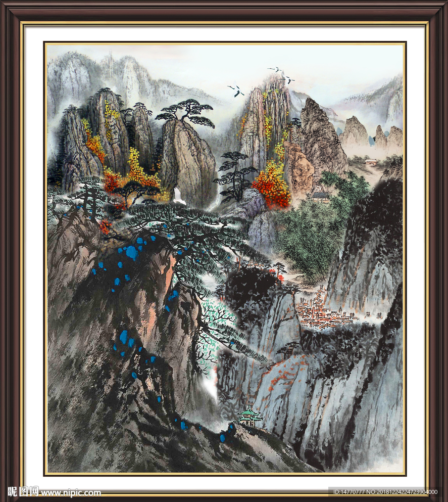 山水画 山水风景 巨幅山水画