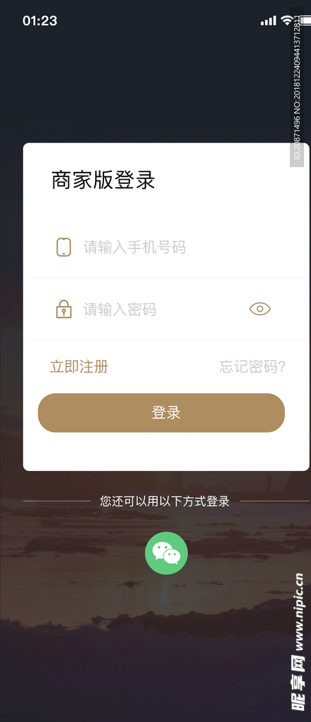 app登录页面