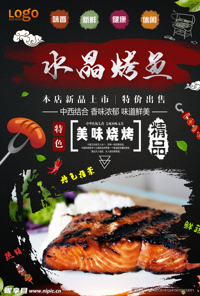美食展板