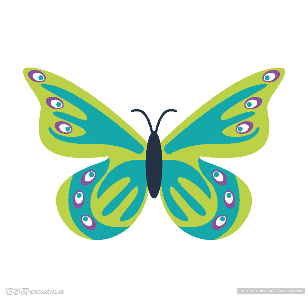 彩蝶矢量图
