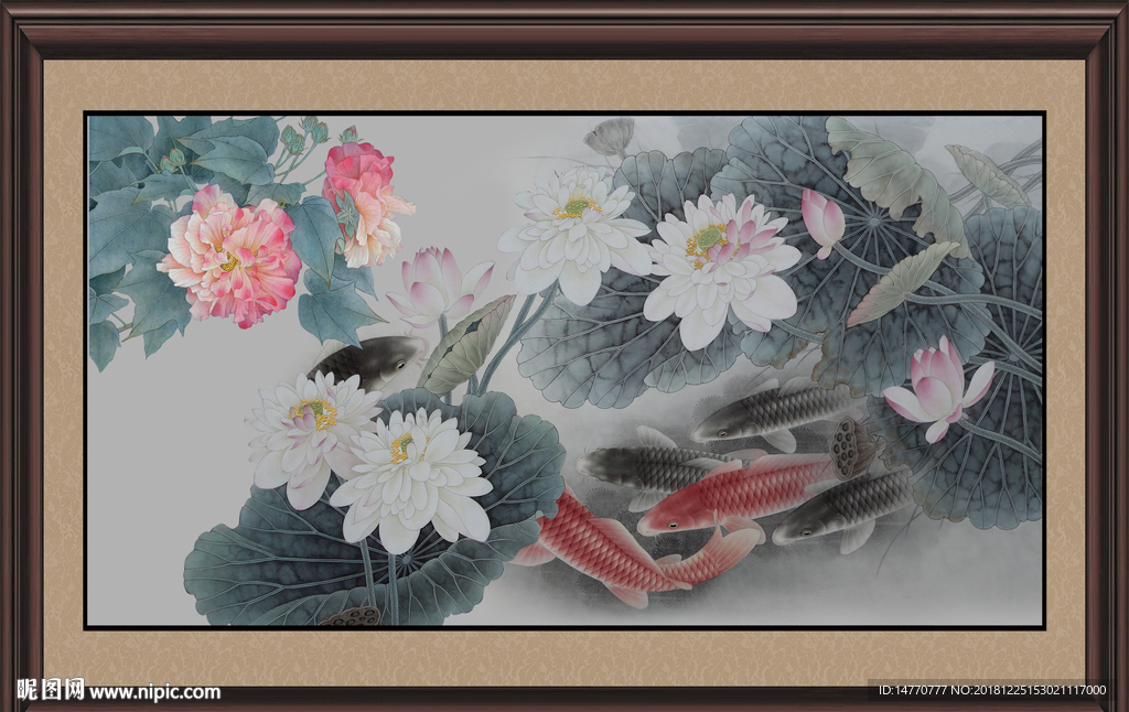 水墨荷花