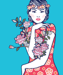 旗袍美女插画