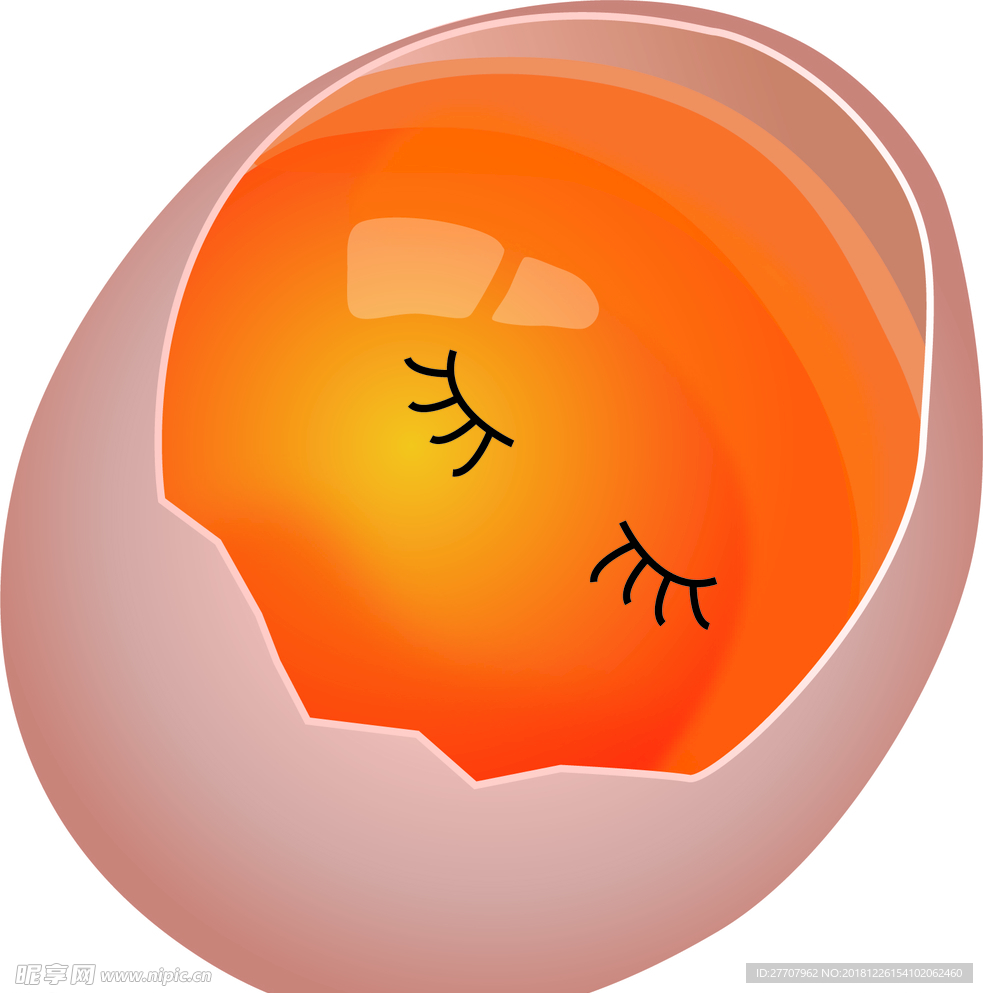 卡通矢量鸡蛋可爱蛋壳写实