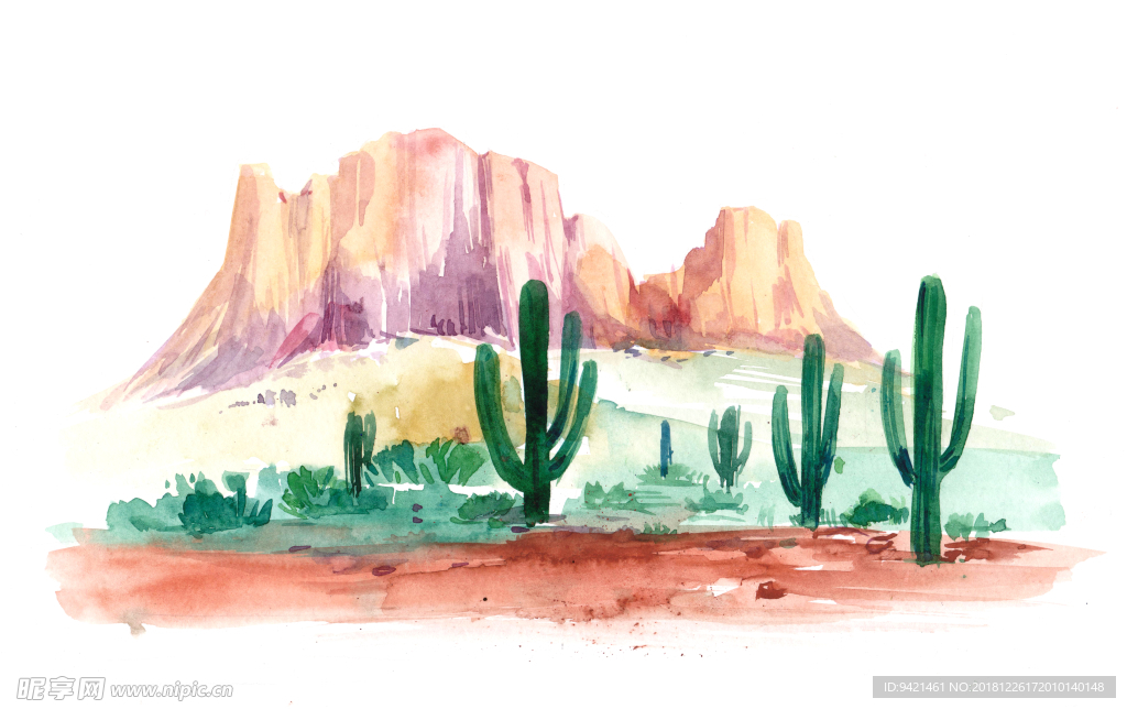 手绘插画风景