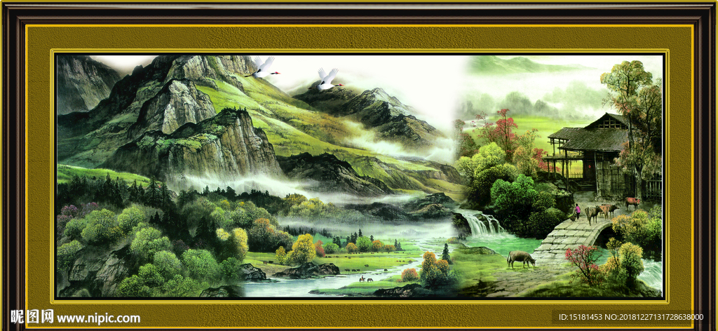 山水画 山水风景 巨幅山水画