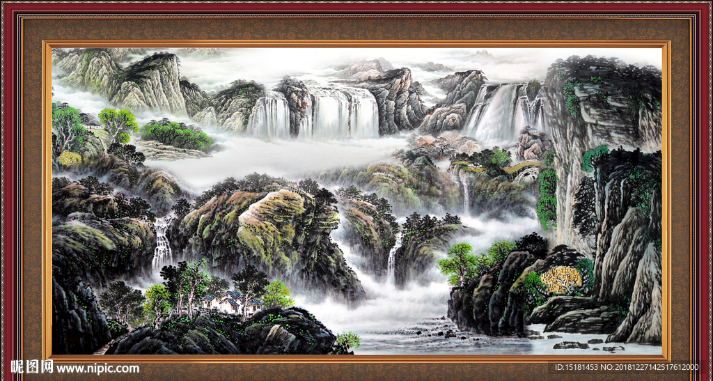 山水画 山水风景 巨幅山水画