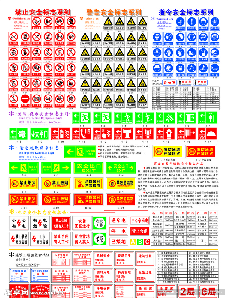 安全标志 施工标志