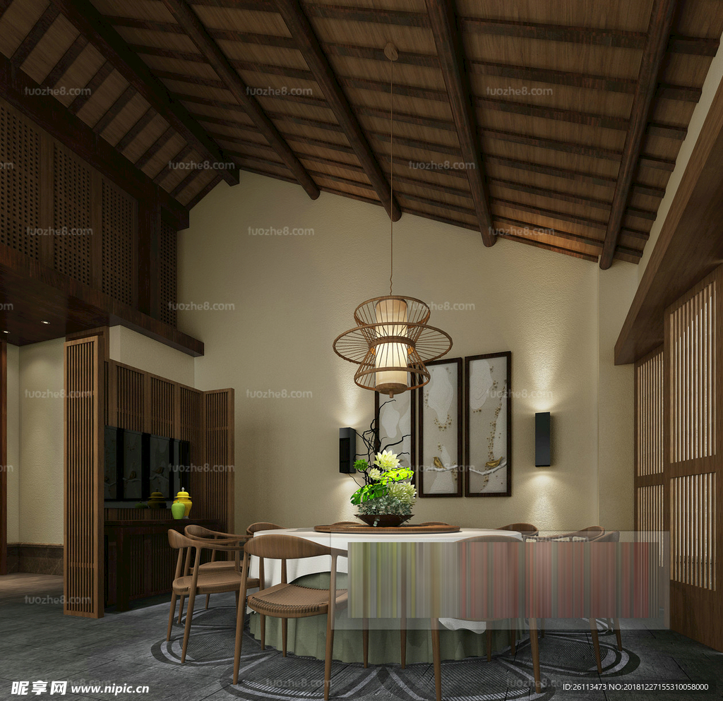 工装 餐厅 3d 包房 宴会