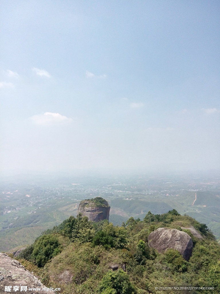 霍山 蓝天 远眺风景