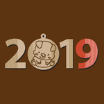 2019新年 海报设计 猪年
