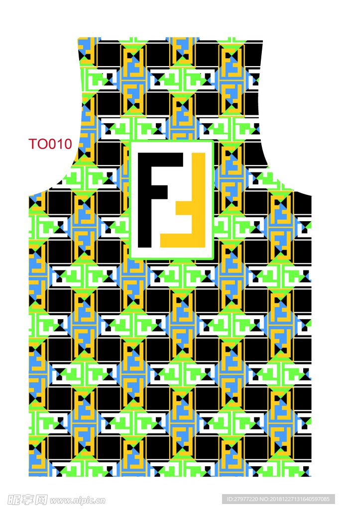 服装设计FENDI T恤 背心