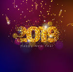 闪耀金粉2019年艺术字