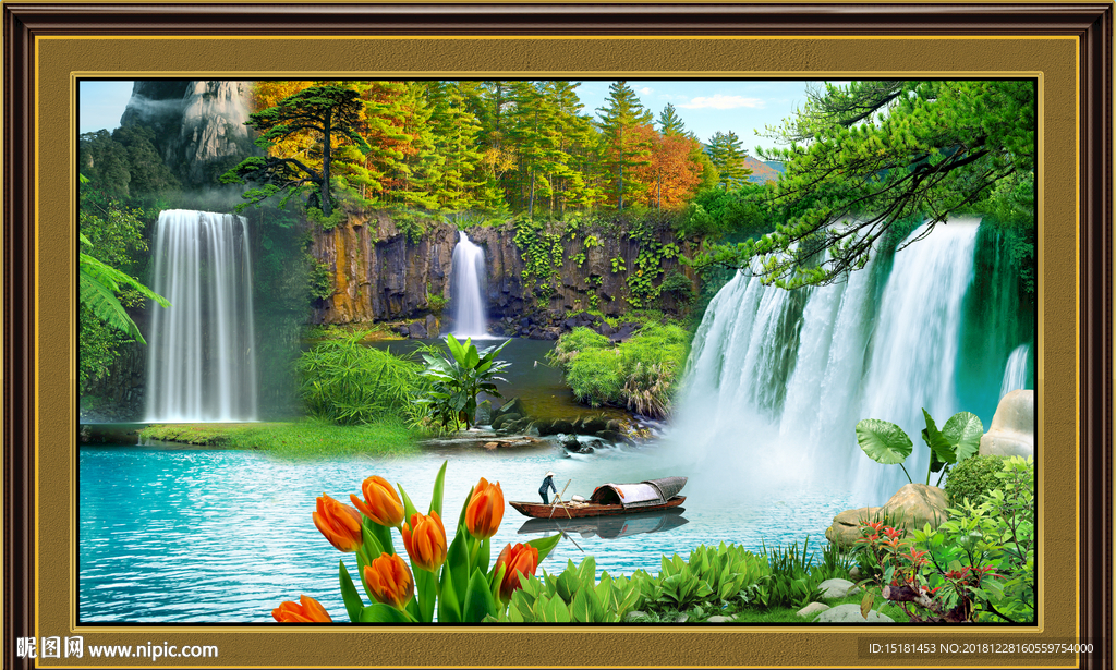 山水画 山水风景 巨幅山水画