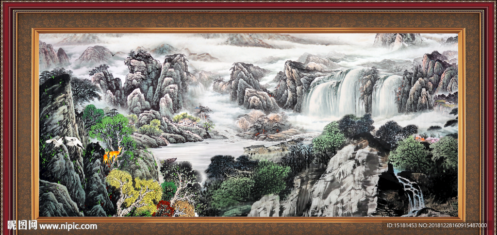 山水国画 巨幅山水 巨幅山水国