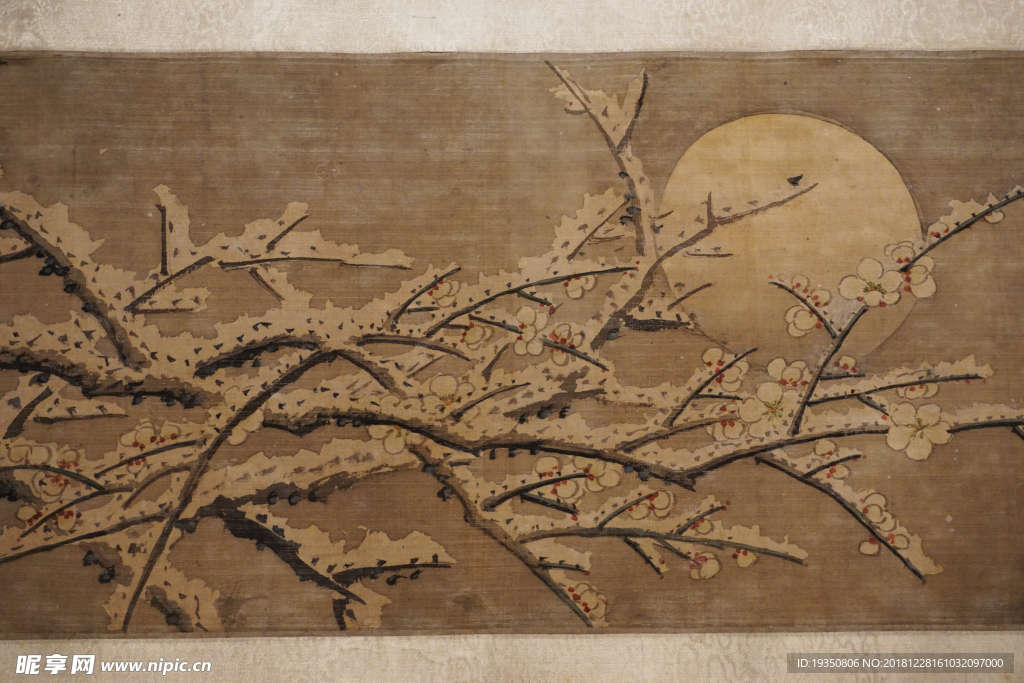 博物馆的国画展品
