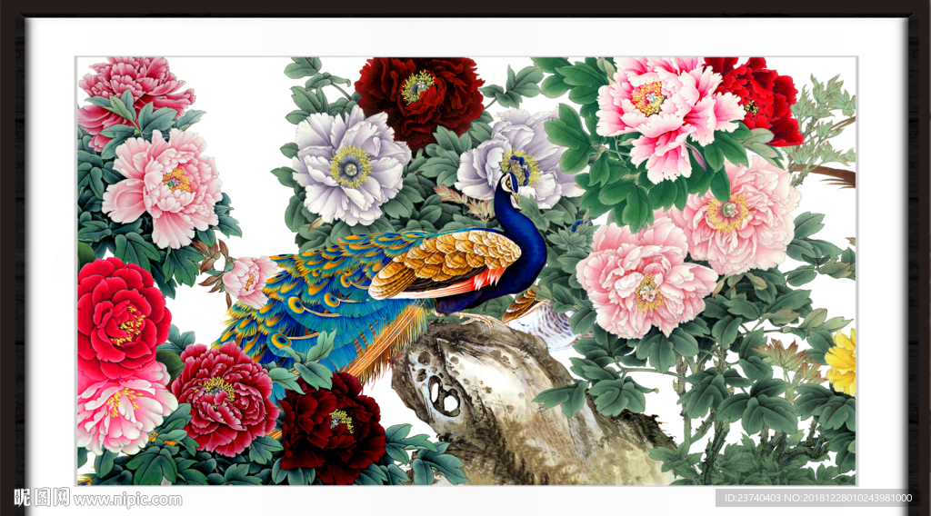 牡丹花 国画牡丹