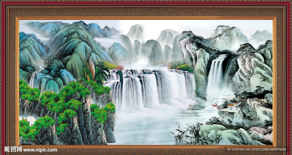 山水国画 巨幅山水 巨幅山水国