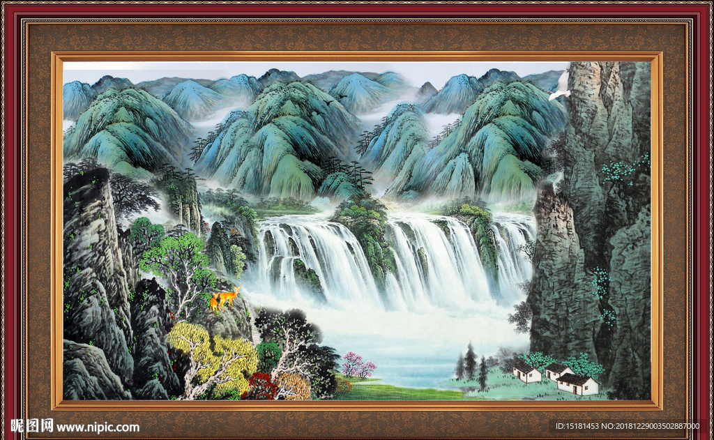 山水国画 巨幅山水 巨幅山水国