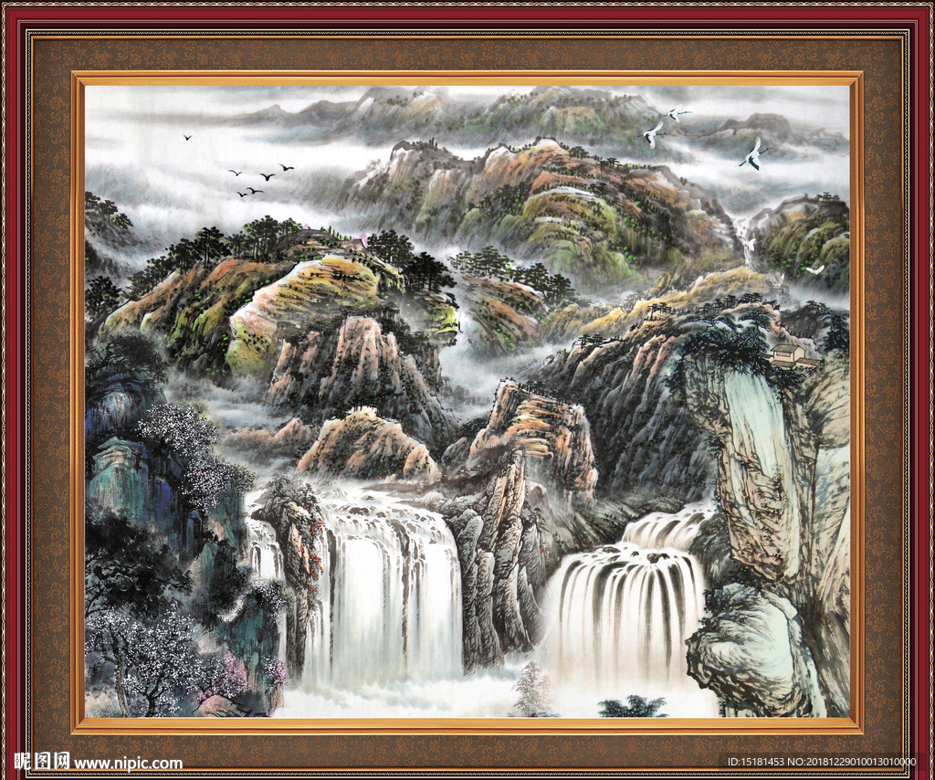 山水国画 巨幅山水 巨幅山水国
