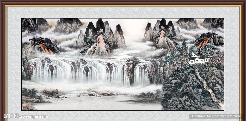 山水国画 巨幅山水 巨幅山水国