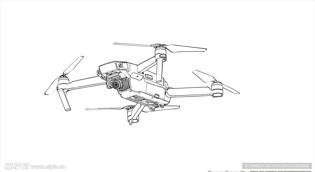 无人机矢量图