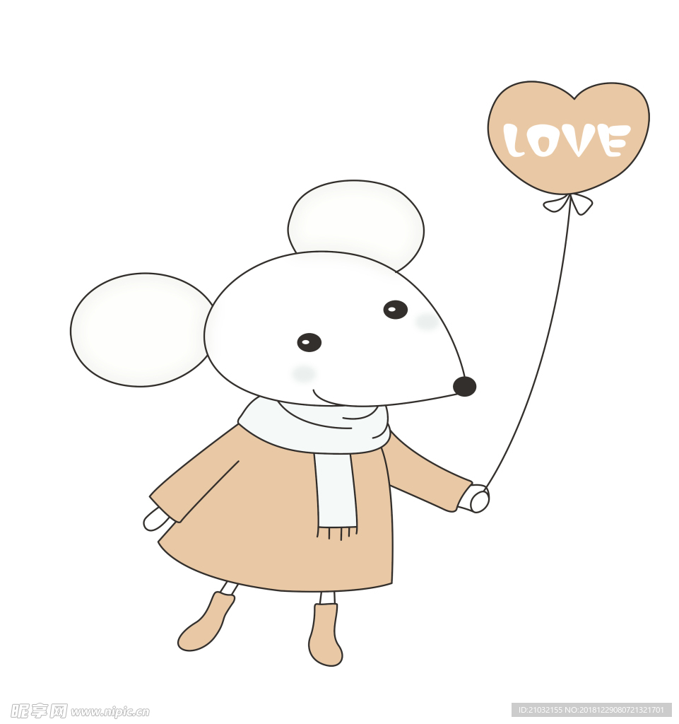 老鼠 气球 love