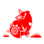 剪纸猪