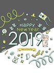2019 猪 矢量