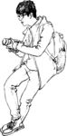 矢量高清摄影人物手绘速写插画