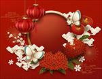 中国传统新年插画