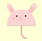 粉色小兔子雨伞