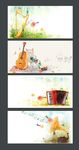 卡通手绘音乐背景图