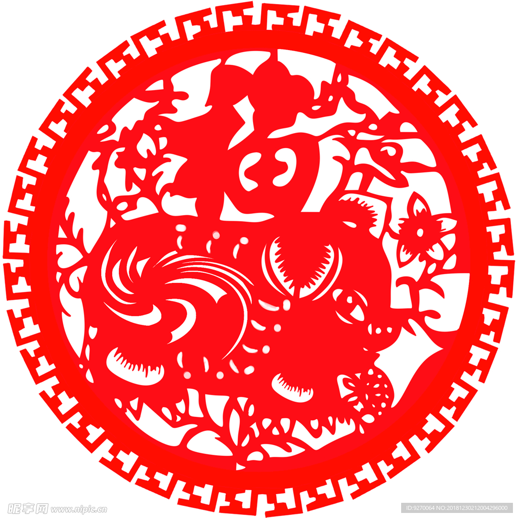 2019年猪年窗花