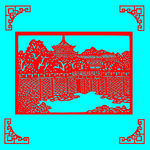建筑剪纸