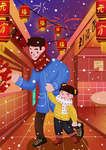 新春节日插画