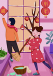 新春节日插画