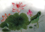 吴玉阳工笔画重彩画荷花