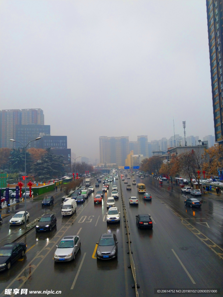 冬日里的城市风景