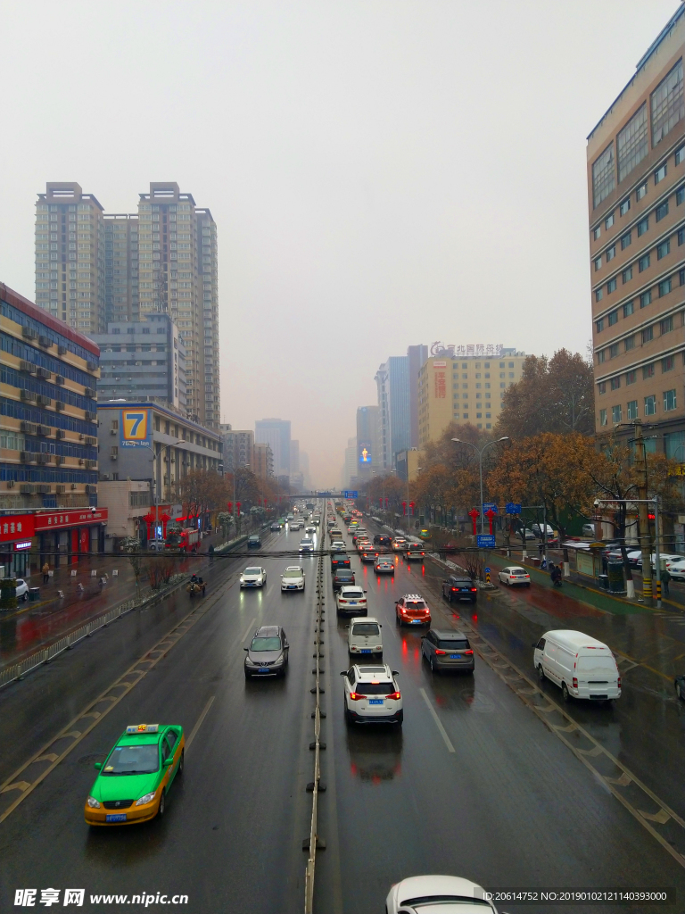 冬日里的城市风景