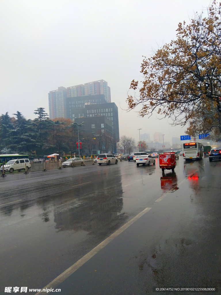 冬日里的城市风景